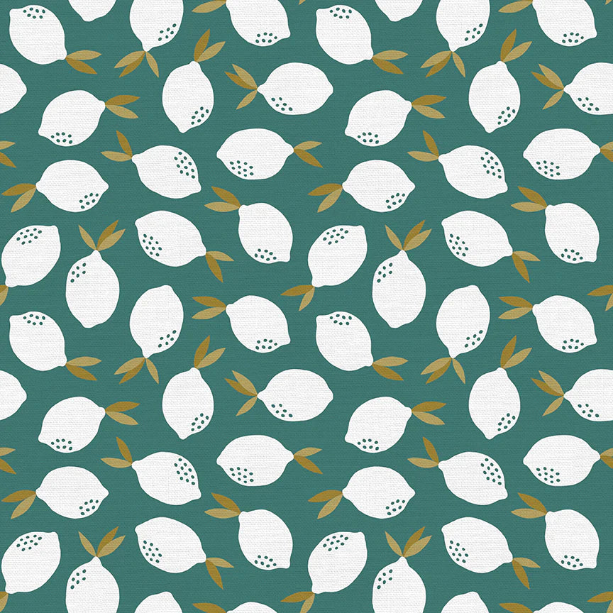 Lemons - Green - PBS Fabric