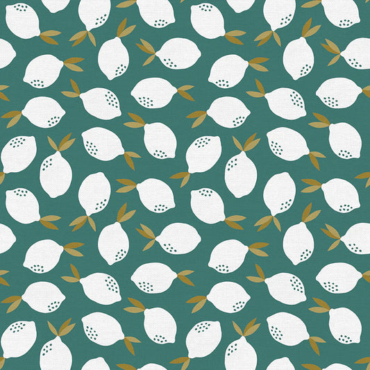Lemons - Green - PBS Fabric