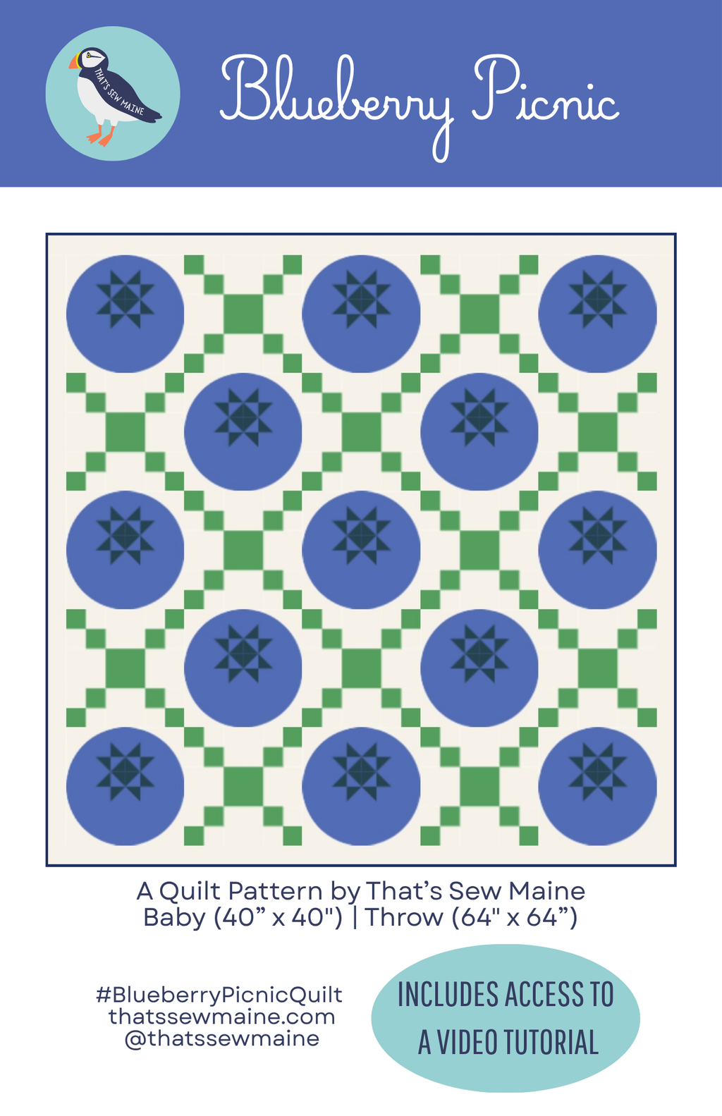 Blueberry Picnic Quilt Pattern