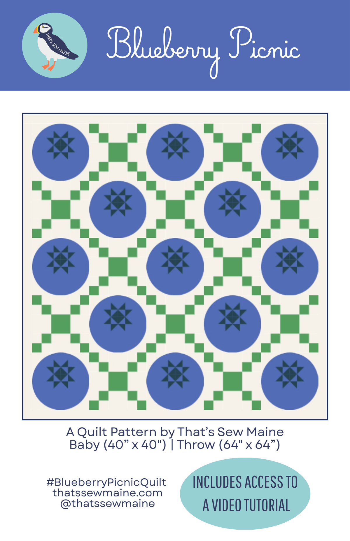 Blueberry Picnic Quilt Pattern