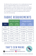 Blueberry Picnic Quilt Pattern