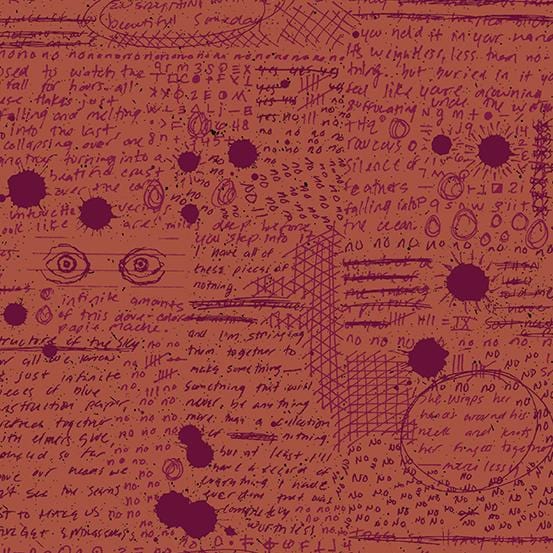 Scrawl by Giucy Giuce Yardage - Rant in Tarnish