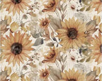 Watercolor Sunflowers - Cream