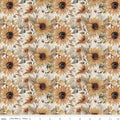 Watercolor Sunflowers - Cream