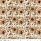 Watercolor Sunflowers - Cream
